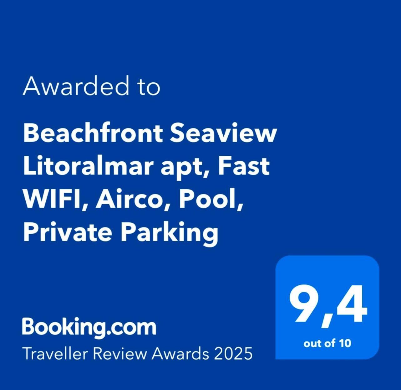 Beachfront Seaview Litoralmar Apt, Fast Wifi, Airco, Pool, Private Parking Portimão Exterior photo